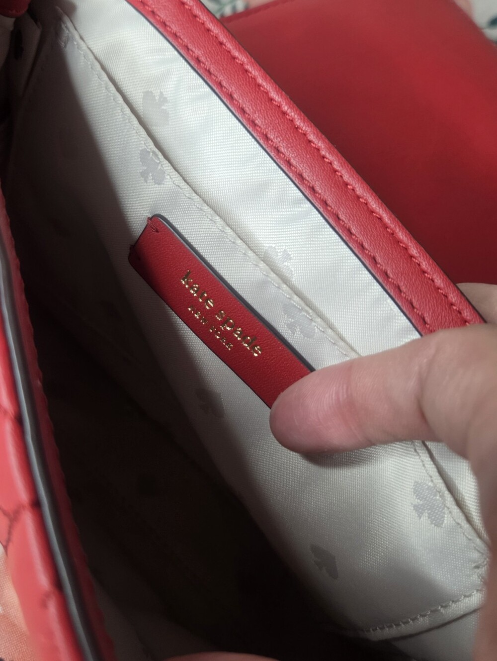 kate spade Quilted Red Chain Shoulder Bag - Picture 5 of 9